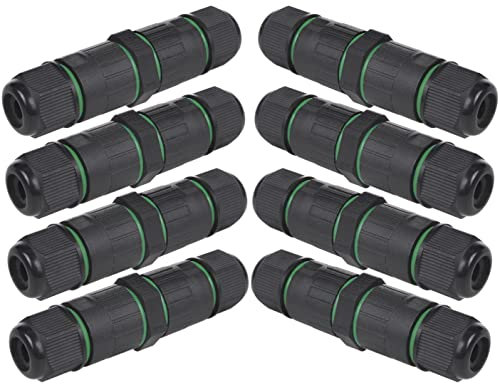 Maclean MCE587 Kabelverbinder 8-er Pack Verbindungsmuffe IP68 Wasserdicht und Staubdicht Verbindungsbox Erdkabel Verbindungsbox 3-polig (8 Stück)