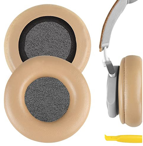 GEEKRIA QuickFit Ersatz-Ohrpolster für Bang & Olufsen Beoplay H4, H6, H7, H9, H9i, HX, Portal-Kopfhörer, Ohrpolster, Ohrmuscheln Reparaturteile (Khaki/kein Kunststoffclip)
