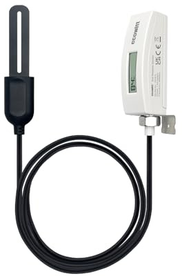 ECOWITT Bodenfeuchtesensor WH51L mit 1M Kabel, 8 Kanäle Blumen Pflanzen Feuchtigkeitsmonitor mit LCD Display, Outdoor Bodenfeuchtemessgerät, Indoor Boden Hygrometer Sensor für Haus Garten Bauernhof