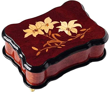 ASHSDI Spieluhr Musikbox, Hölzerne Spieluhr-Blumen-kreative Musik-Spieluhr Für Weihnachtsgeburtstags-Dekoration Musikspieluhr Spieldose