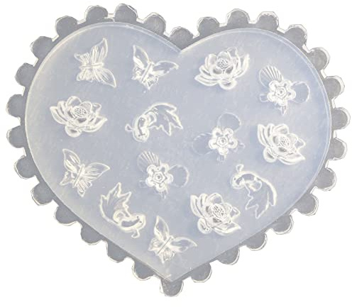 Domasvmd Moule en silicone 3D pour nail art - Motif papillon et fleurs - Décoration d'ongles - Moule à sculpter - Moule 3D pour nail art, Silicone Acrylique