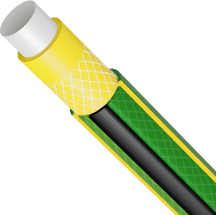 1/2 Zoll Wasserschlauch Home PLUS Grün/Schwarz Gartenschlauch 27 BAR UV Stabil -20°C - +60°C Formstabil (15 Meter)