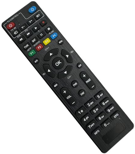 Telecomando adatto per DigiQuest Q10, Q20, Q30, TI9, funzionamento ergonomico per ricevitore Digi Quest, tasti programmabili e funzione 2 in 1 per TV TLC127