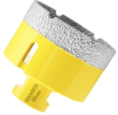 Teronbeta Diamant Fliesenbohrer 65mm, M14 Vakuumgelöteter Diamantbohrer Lochsäge Kernbohrer für Fliesen Porzellan Keramik Granit Marmor