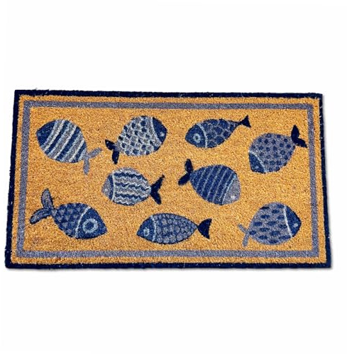 Le Tele di Margi Zerbino Pesciolini Rettangolare 40 x 70 cm Azzurro