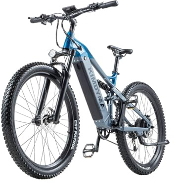 KIMDYMA K1 EBike E-MTB mit Doppelfederung 27,5 Zoll | 48V 20Ah Akku 160 km Reichweite | 80Nm Motor, 9-Gang & 27,5×2,8 Bereifung | Unisex Stadttrail Geländetauglich