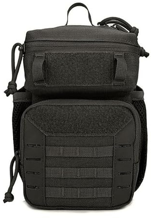Taktische Umhängetasche, Molle-Sling-Taschen Mit Riemen Wasserdichter EDC-Sling-Bag-Rucksack für Den Täglichen Gebrauch(Black)