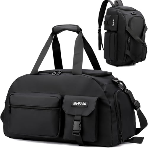 SUNYBLIS Sporttasche Damen Herren Reisetasche, Sportrucksack Kleine Gym Duffer Bag Sport Tasche Weekender Bag Rucksack Reise Handgepäck mit Schuhfach und Nassfach für Sport Sauna Fitness Reisen