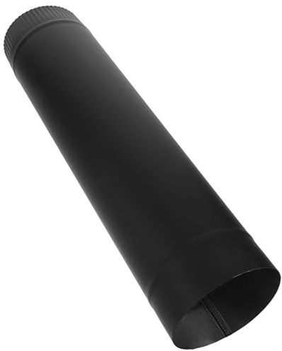 TOYANDONA Tubo de Chimenea de Acero Inoxidable Negro 125 MM Resistente al Calor Tubo de Escape para Estufa de Leña Extensión de 05 Metros para Ventilación Segura en Estufas Domésticas