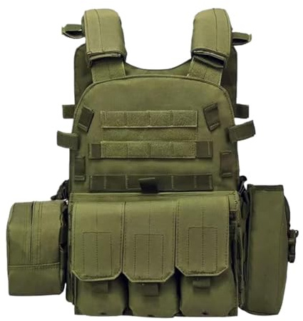 Airsoftväst för Barn | Justerbar skyddsutrustning med flera fickor | Säkerhetsväst för Barn - Paintball Jakt Utomhuslek Cosplay Rollspel Stridsvakt