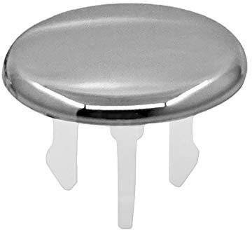 KNOPPO® Waschbecken Überlauf Abdeckung, Überlaufblende - Cap (6 Verschiedene Design-Modelle) Chrom