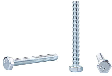 Marcopol 30 Stück DIN 933 Stahl Sechskantschrauben M6 x 50 mm 8.8 Grad Vollgewinde Sechskantschrauben Gewindeschrauben