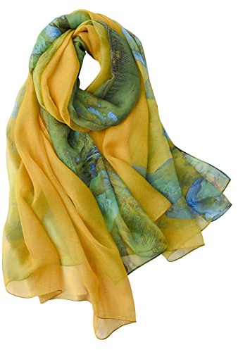 STORY OF SHANGHAI Seidenschal Damen 100% Seide, 30+ Farben XXL Blumen Seidentuch, Stola für Abendkleid Hochzeit, Seide Schal Halstuch, 175 * 110cm