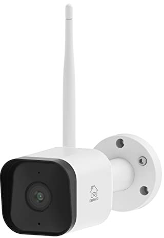 DELTACO Smart Home Caméra de sécurité IP Intelligente - Outdoor IP65-2MP 1080p - ONVIF/RTSP - WiFi - App - Antenne Longue portée - Blanc