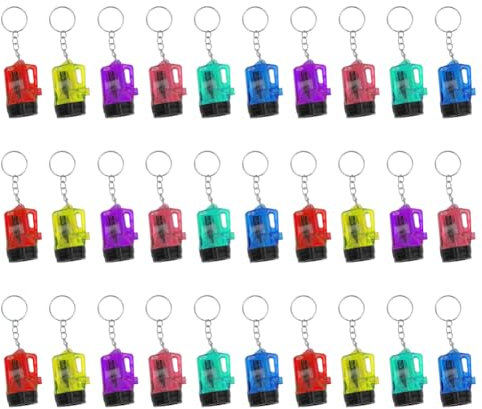 LOMUG Mini Taschenlampe Schlüsselanhänger, 30PCS 4cm Klein LED Mini Taschenlampe Kinder Handlampe Bunt Kindertaschenlampe Spielzeug für Kinder Mitgebsel Gastgeschenk, Camping, Outdoor, Wandern
