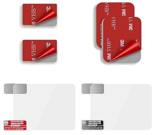 Dash Cam Mounting Kit – Double-Sided Adhesive Pads Made with 3M VHB & Electrostatic Film – Residue-Free Windscreen Install for Car Camera Mounts