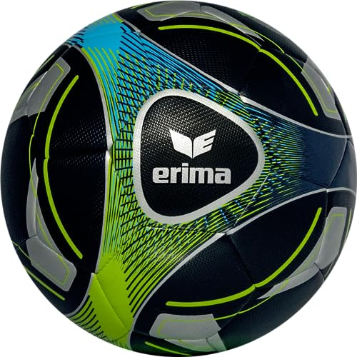 Erima Ballon de Football Hybrid Training Mixte Adulte (7192211), Noir/Vert Citron, 5