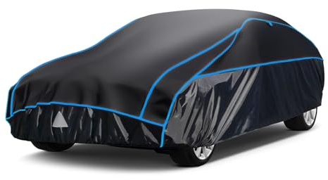 Holthly Hagelschutzplane Auto Autoabdeckung Wasserdicht, PKW Hagelschutzgarage, Abdeckplane für Hagel Regen Sonne Schutz, Hagelschutz vollgarage für Coupé Schrägheck Limousine (450 bis 470 cm)