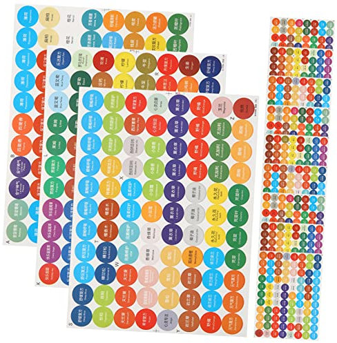 Operitacx 4 Sätze Flaschenverschlussaufkleber für ätherische Öle Flaschenetiketten Flaschenverschlussetiketten für ätherische Öle essential oil bottle stickers runden
