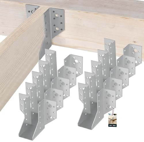 KOTARBAU® 10er Set Balkenschuh 50 x 105 mm Holzverbinder aus Verzinkt Stahl Balkenschuhe Balkenverbinder Schwerlast Balken Verbinder Holzbalkenverbinder Holzbalken