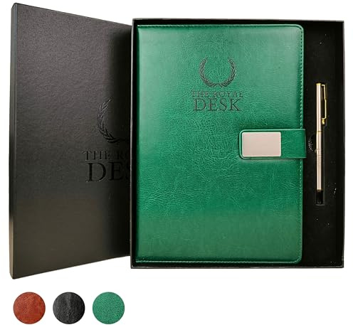 2026 Tagesplaner B5 REGAL mit Hardcover aus veganem Leder, inklusive Gel-Tintenroller, professioneller Tagesplaner aus cremefarbenem Papier für lange Notizen, Tagesplaner für 365 Tage.