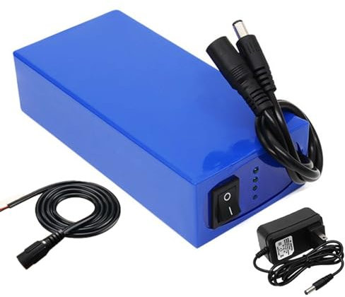 HSSYTZOUL Azul,15500mah, Batería de polímero de Litio 12V DC 10Ah/ 12.4Ah/ 15.5Ah/ 18Ah Batería de Iones de Litio para Piano, cámara, vigilancia, etc. Batería Recargable de Iones de Litio