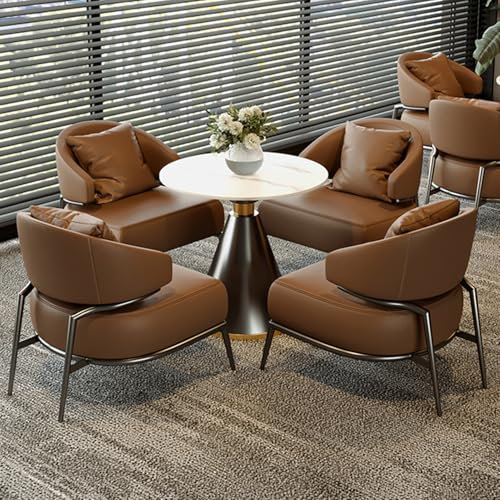 YQMHEZ Besprechungstisch, runder Empfangstisch fürs Büro, Kleiner runder Tisch, einfaches Empfangstisch- und Stuhlset, Couchtisch- und Stuhlset, for Balkon, Besprechung, Zimmer, Café(Coffee)