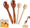 4 Pcs Honey Stick, Honey Spoon, Sturdy Durable Wooden Spoon for Honey Easy to Clean Wooden Honey Spoon for Stirring Honey Tea Coffee Jam and Wedding Party Favors Gift