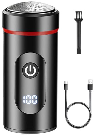 Rasoio elettrico per viso da uomo, Rasoio elettrico da uomo | Piccole macchine da barba | Rifinitore Wet & Dry, rasoio cordless con ricarica rapida con porta di tipo C impermeabile per viso e baffi