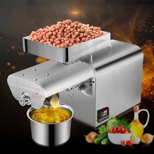 YJFEDCC Pressa per Il Controllo della Temperatura Domestica, Pressa per Olio, Piccola Friggitrice Intelligente Multifunzionale Completamente Automatica per L'olio di Arachidi