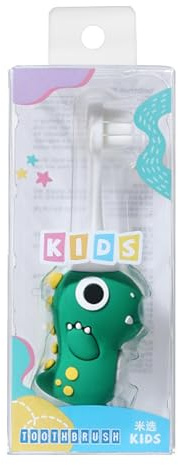 cepillo de dientes para niños pequeños, cepillo de dientes de dinosaurio para niños,Cepillo de dientes de entrenamiento para niños con cabezal de cepillo de tamaño infantil - Cepillo de dientes
