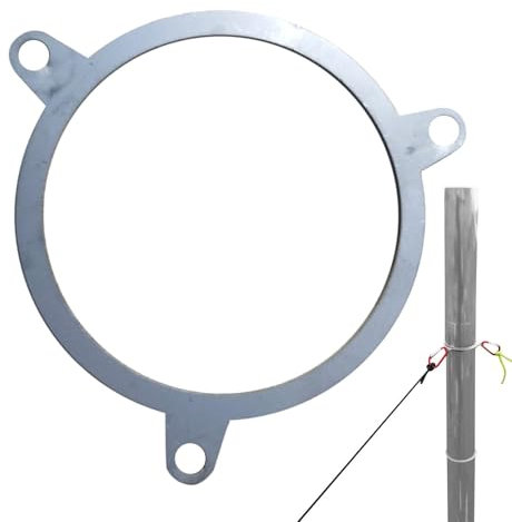 Brace de tubería de chimenea: chimenea de acero inoxidable, soporte de revestimiento | Grasa portátil, capucha de chimenea giratoria de turbolita, kit de soporte de techo galvanizado, soporte resisten