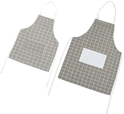 MOTHNUR 2stücke Teiliges Baumwoll-schürzen Eltern Und Junge Mädchen Verstellbare Schürzen Für Malen Und Kochen Für Garten Küche Und Schule Mit Großen Taschen Für Utensilien
