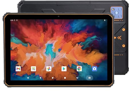 Breloom ST10-A Tablet resistente con scanner di codici a barre 2D, tablet Andriod 11 da 10.1 pollici, CPU Octa-Core 4GB+64GB, IP68 impermeabile, 10000mAh, 4G LTE/BT 5.0/GPS/NFC, fotocamera da 13MP+5MP
