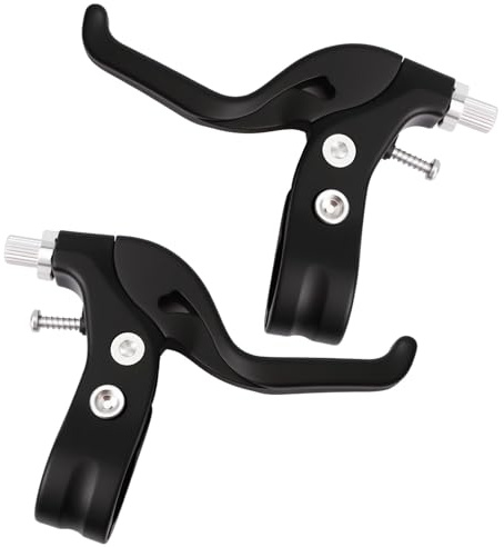Qaum Bicycle Brake Levers Handle, 2 Pcs Cycling Brake Lever(22mm Diameter), Mountain Bike Spare Parts Accessories Brakes Parts Aluminium Alloy Universal BMX Brake Grips Bike Brake Lever (Black)