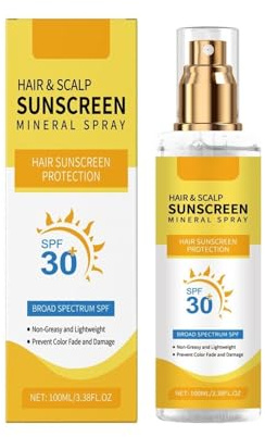 Hair Sun Protection Spray, Hair Scalp Sun Protection Spray SPF30, Prevent Hair Color Fade/Dryness, Suitable for Hiking/Beach/Running 100ml (1)