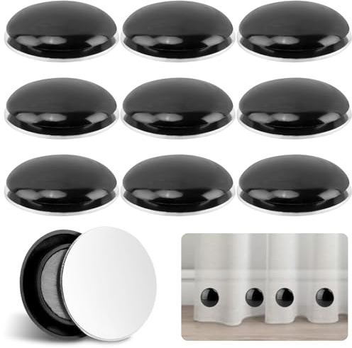 NOWHYX Magnetic Shower Curtain Weights, Shower Liner Weights, Curtain Magnets,Rubber Covered Heavy Duty, Work for Drapery, Flag, Tablecloth(Color:Black)