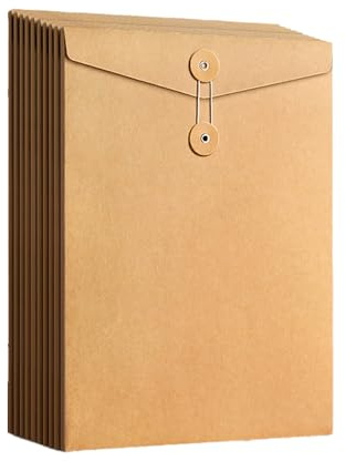 Dokumententasche 10 Stück A4 Präsentationsmappe A5 Mappen Kraftpapier Ordner Mappen Umschläge Brieftasche Umschläge Datei-Organizer Pappe Aktenordner Ordnungsmappe für Büro Schule Zuhause
