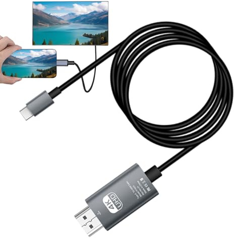 Genérico Adaptador USB C A HDTV - Cordón Tipo C A Televisor De Alta Definición, Cable Convertidor 4K60Hz Cable De Proyección Ultra HD Para Teléfono Móvil, Portátil, Pantalla Compartida