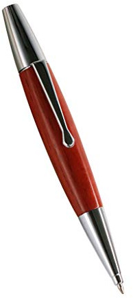 Red Willow Wood Silver Chess Board Twist Trim Fat Ballpoint Pen Writing Instrument School Office Stationery Gift Ballpoint Pen Fine Point Blue