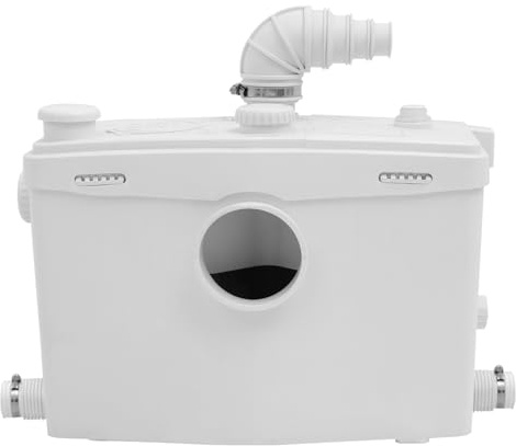 AidoFLO Pompe broyeur haute efficacité 800 W pour égouts, idéale pour sous-sol, cuisine, toilettes, salle de bain et chambre à coucher – Pompe de traitement des eaux usées à 2 sorties et 4 entrées