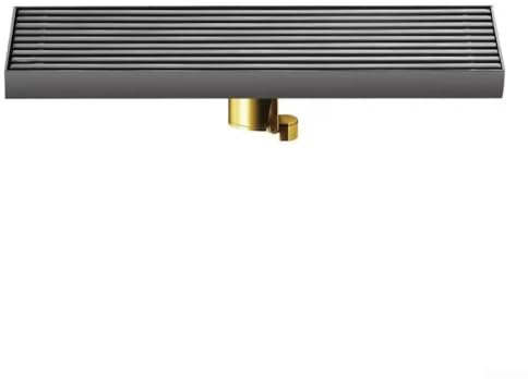 HOHOVYVY Rubinetto a pavimento in acciaio inox 304, a forma lunga, con incisioni in rame, drenaggio rapido e sifone per tubi di diametro (A-30 cm)