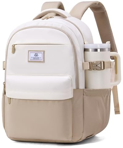 LOVEVOOK Schulrucksack Mädchen Teenager 15,6 Zoll Laptop Rucksack Damen | Wasserdicht Schulranzen Travel Backpack Women Elegant, Arbeitsrucksack School Bag mit Laptopfach für Schule Uni Büro Reise