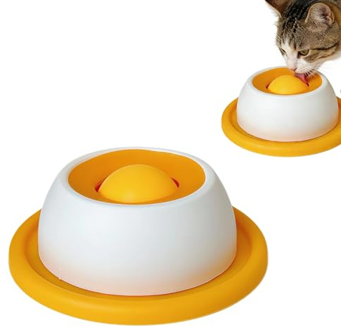 YEJAHY Pelota de lamer para perro con ventosa - Juguete interactivo para perros y comedero anti-engullimiento, juguete de lamer para perros y gatos, comedero lento para perros para comida húmeda yogur