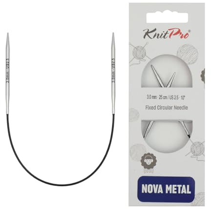 KnitPro - KnitPro Nova Metal (25cm, 3,00) rundstickor - 1 enhet