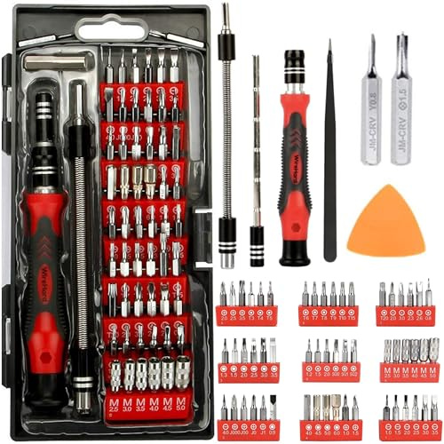 PRÄMIE 62 in 1 Professionell Präzision Schraubendreher Set mit 56 magnetischen Bit Set - Reparatur Werkzeug Kit zum iPhone X, 8, 7, 6 - Handy - Computer - Tablet - Xbox - Play Station - Elektronik
