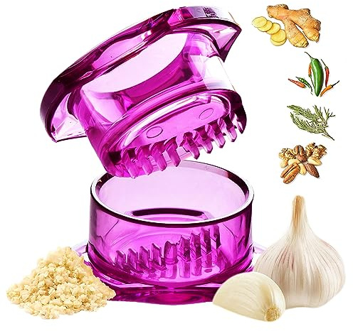 NexTrend Garlic Twister 4th Gen, purple manual garlic mincer for ginger, herbs and nuts