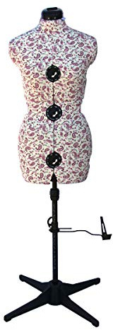 Sewing Online Adjustable Dressmakers Dummy, in a Florentine Paisley Fabric with Hem Marker, Dress Form Sizes 10 to 16 - Pin, Measure, Fit and Display your Clothes on this Tailors Dummy - 5913A