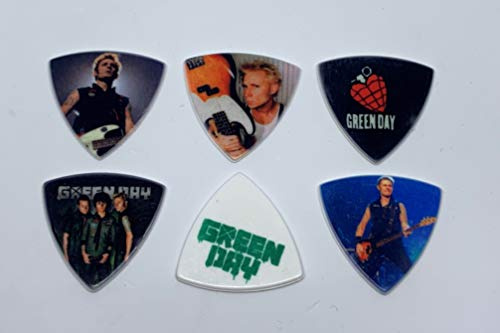 Green Day Bassplektren-Set (6 Plektren / 6 verschiedene Designs)
