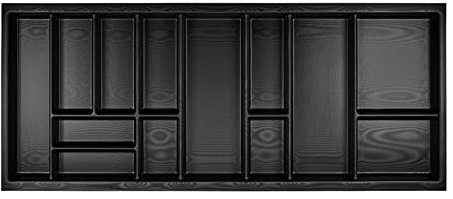 Orga-Box Junker Slim Besticklåda 1125 x 476 mm lavagrå med pärlstruktur för 120 mm skåp Köksbesticklåda passar perfekt till SO SLIM lådsystem